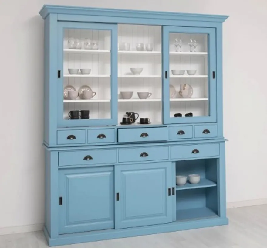 Casa Padrino Sideboard im Landhausstil mit 3 Schiebetüren, 199 x 48 x 225 cm
