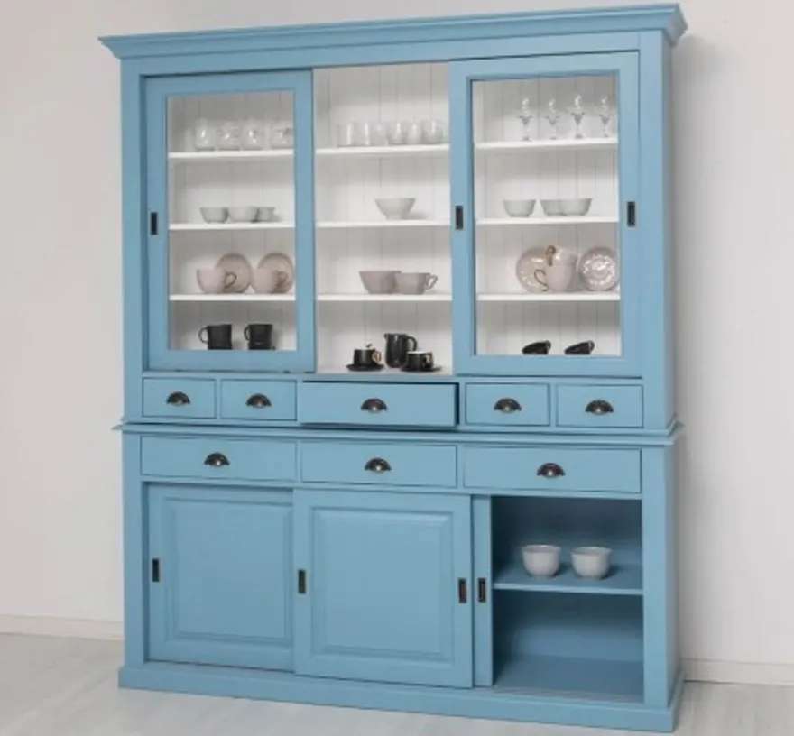 Casa Padrino Sideboard im Landhausstil mit 3 Schiebetüren, 199 x 48 x 225 cm