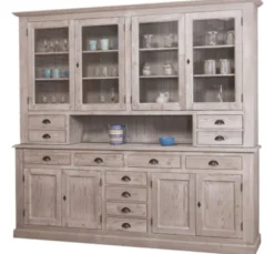 Casa Padrino Sideboard im Landhausstil mit 4 Glastüren und 8 Schubladen, 245 x 47 x 225 cm