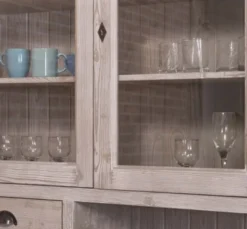 Casa Padrino Sideboard im Landhausstil mit 4 Glastüren und 8 Schubladen, 245 x 47 x 225 cm