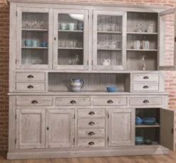 Casa Padrino Sideboard im Landhausstil mit 4 Glastüren und 8 Schubladen, 245 x 47 x 225 cm