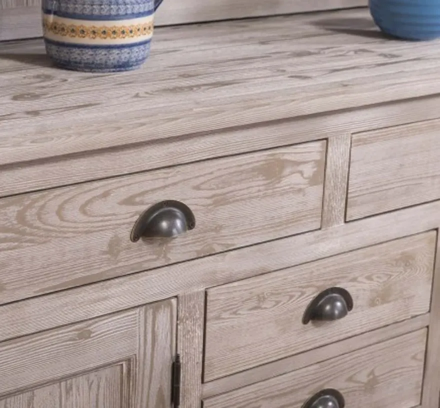 Casa Padrino Sideboard im Landhausstil mit 4 Glastüren und 8 Schubladen, 245 x 47 x 225 cm