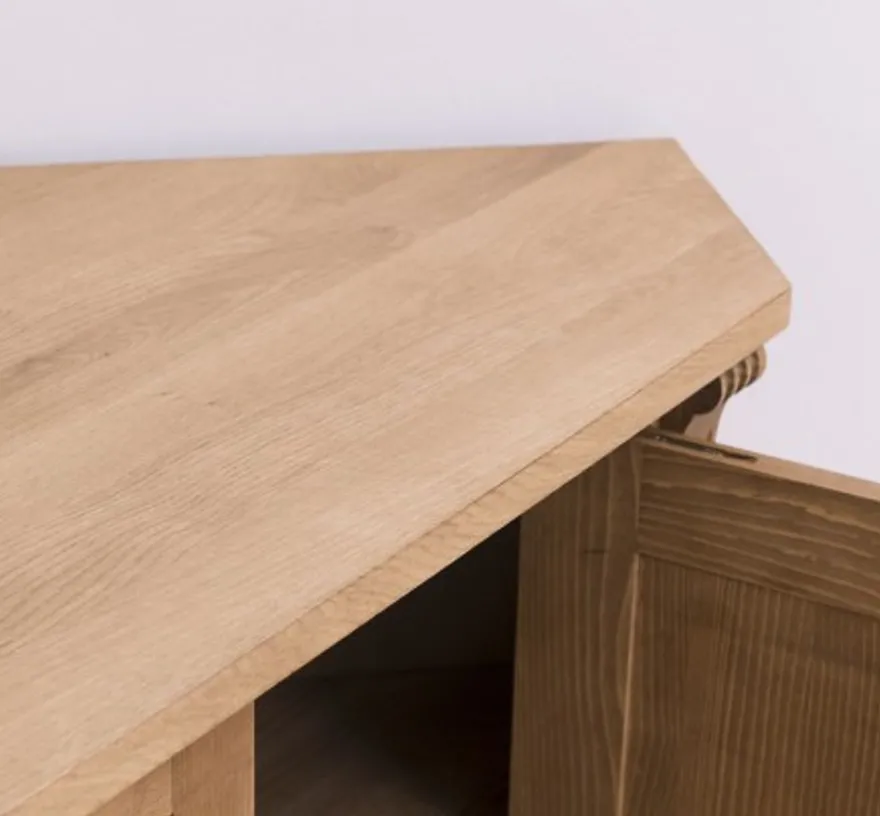 Casa Padrino Sideboard im Landhausstil mit 2 Türen und Eichenholzplatte, 110 x 52 x 78 cm