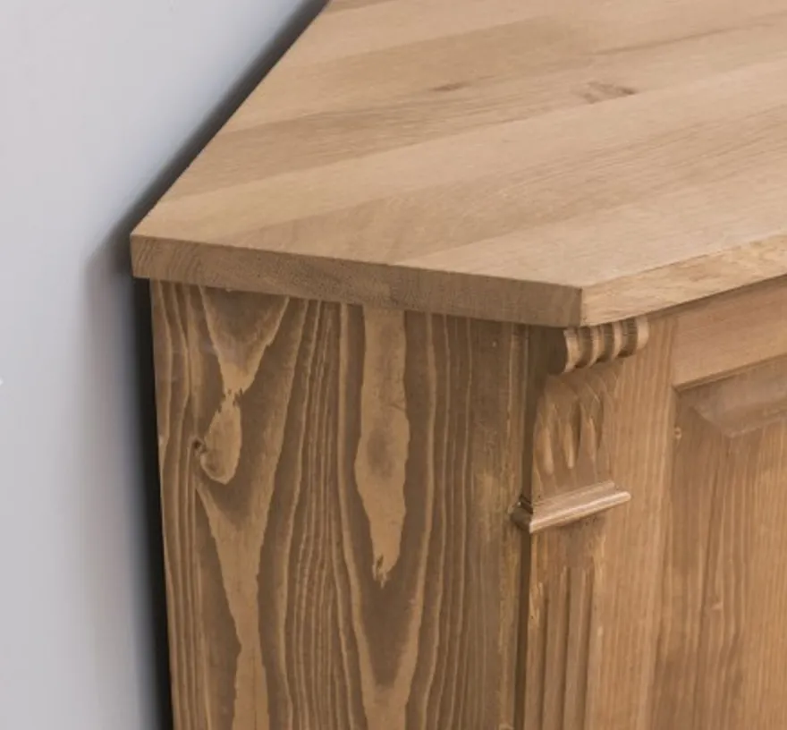 Casa Padrino Sideboard im Landhausstil mit 2 Türen und Eichenholzplatte, 110 x 52 x 78 cm
