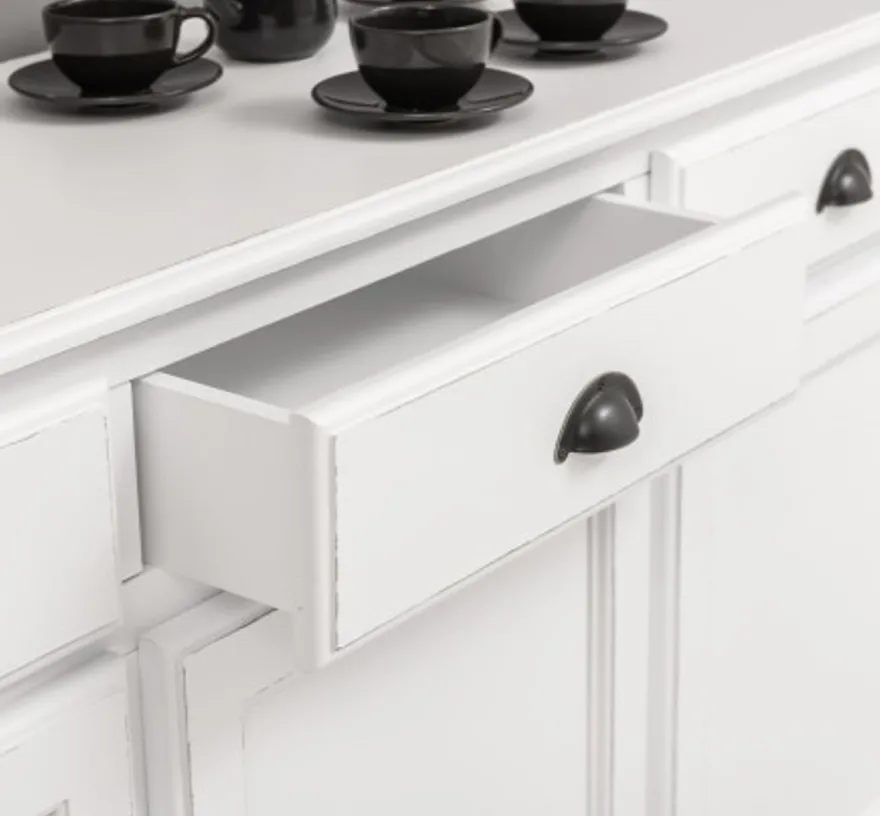 Casa Padrino Sideboard im Landhausstil mit 4 Türen und 4 Schubladen, 224 x 45 x 90 cm