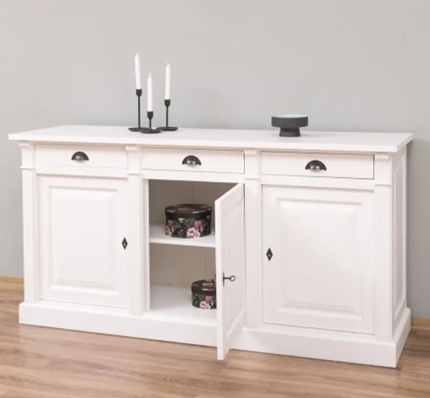 Casa Padrino Sideboard im Landhausstil mit 3 Türen und 3 Schubladen, 179 x 51 x 90 cm