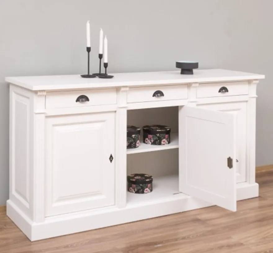 Casa Padrino Sideboard im Landhausstil mit 3 Türen und 3 Schubladen, 179 x 51 x 90 cm