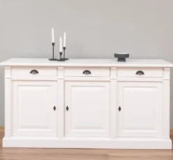Casa Padrino Sideboard im Landhausstil mit 3 Türen und 3 Schubladen, 179 x 51 x 90 cm