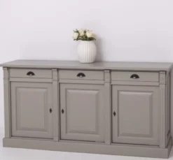 Casa Padrino Sideboard im Landhausstil mit 3 Türen und 3 Schubladen, 179 x 51 x 90 cm