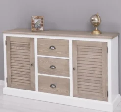 Casa Padrino Sideboard im Landhausstil mit 2 Türen und 3 Schubladen, 158 x 37 x 90 cm