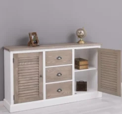 Casa Padrino Sideboard im Landhausstil mit 2 Türen und 3 Schubladen, 158 x 37 x 90 cm