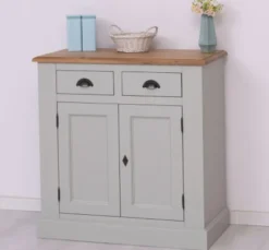 Casa Padrino Sideboard im Landhausstil mit 2 Türen und 2 Schubladen, 90 x 47 x 93 cm