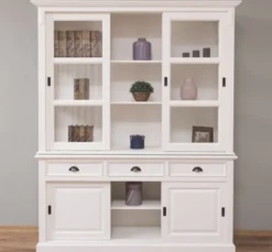 Casa Padrino Sideboard im Landhausstil mit 6 Schiebetüren und 3 Schubladen, 180 x 51 x 220 cm