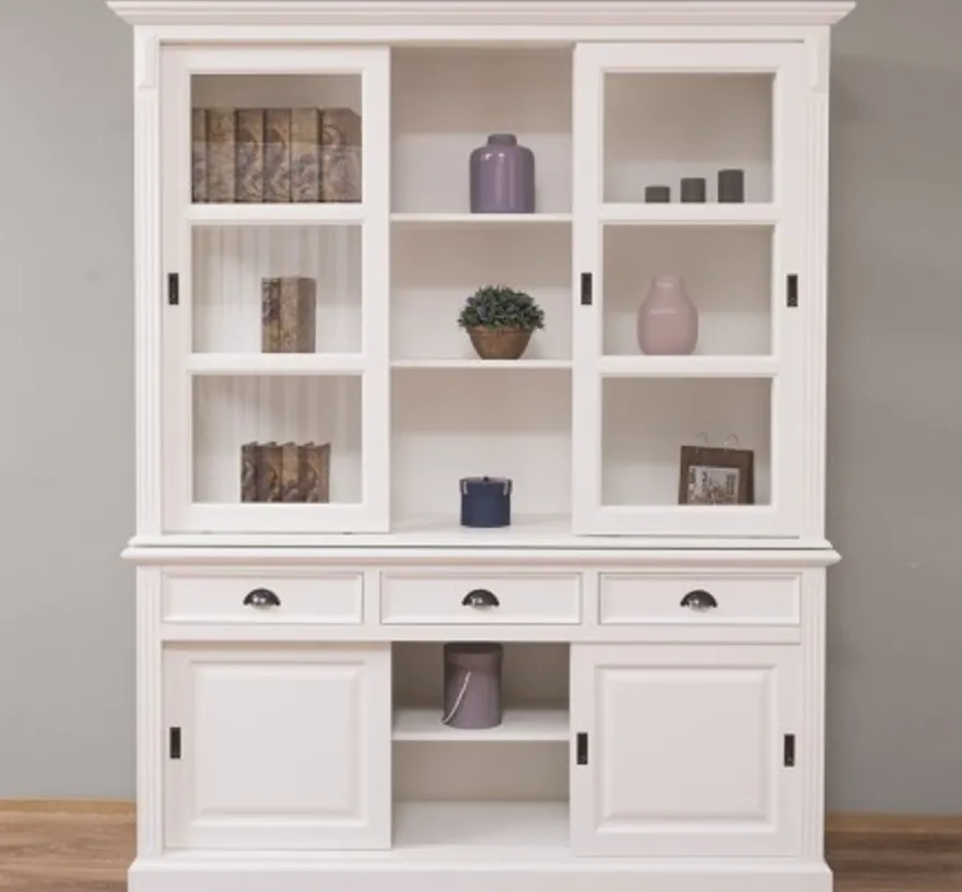 Casa Padrino Sideboard im Landhausstil mit 6 Schiebetüren und 3 Schubladen, 180 x 51 x 220 cm