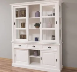 Casa Padrino Sideboard im Landhausstil mit 6 Schiebetüren und 3 Schubladen, 180 x 51 x 220 cm