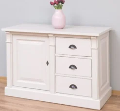 Casa Padrino Sideboard im Landhausstil mit 1 Tür und 3 Schubladen, 116 x 51 x 78 cm