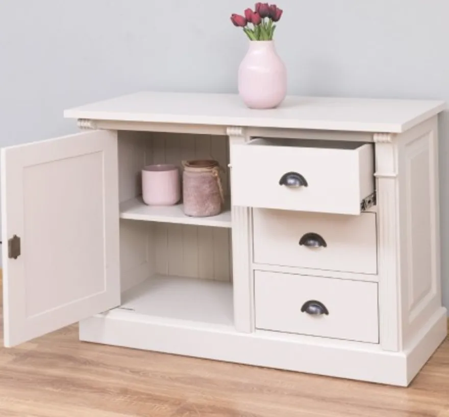 Casa Padrino Sideboard im Landhausstil mit 1 Tür und 3 Schubladen, 116 x 51 x 78 cm