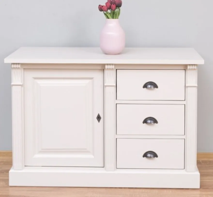 Casa Padrino Sideboard im Landhausstil mit 1 Tür und 3 Schubladen, 116 x 51 x 78 cm