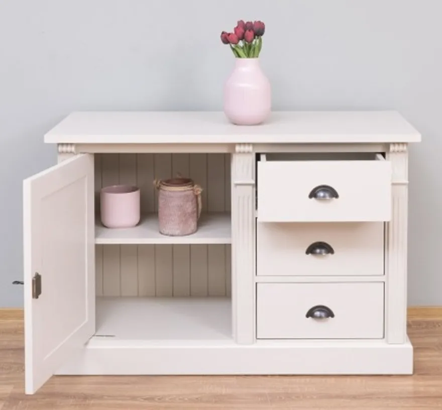 Casa Padrino Sideboard im Landhausstil mit 1 Tür und 3 Schubladen, 116 x 51 x 78 cm