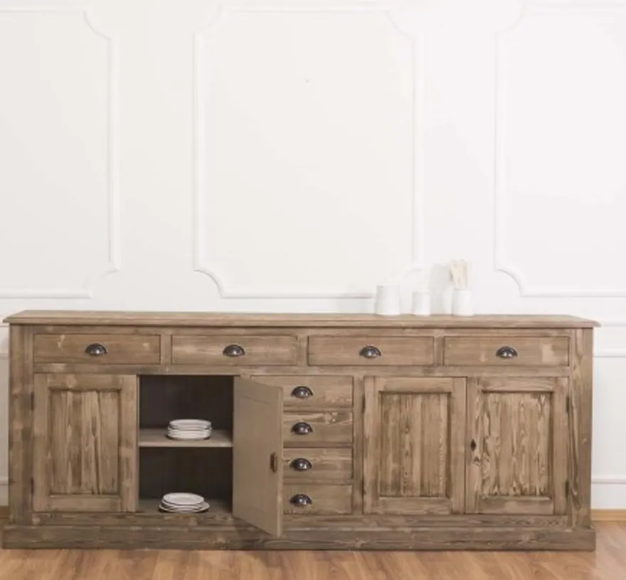 Casa Padrino Sideboard im Landhausstil mit 4 Türen und 8 Schubladen, 239 x 47 x 93 cm