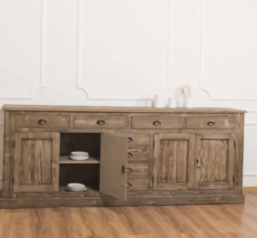 Casa Padrino Sideboard im Landhausstil mit 4 Türen und 8 Schubladen, 239 x 47 x 93 cm