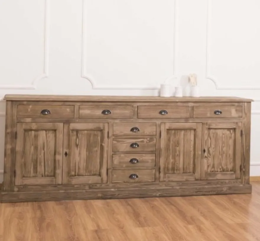 Casa Padrino Sideboard im Landhausstil mit 4 Türen und 8 Schubladen, 239 x 47 x 93 cm