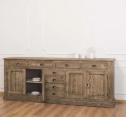 Casa Padrino Sideboard im Landhausstil mit 4 Türen und 8 Schubladen, 239 x 47 x 93 cm