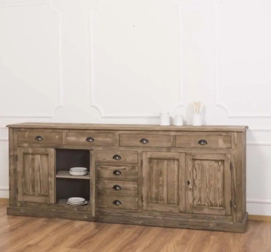 Casa Padrino Sideboard im Landhausstil mit 4 Türen und 8 Schubladen, 239 x 47 x 93 cm