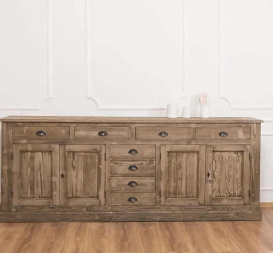 Casa Padrino Sideboard im Landhausstil mit 4 Türen und 8 Schubladen, 239 x 47 x 93 cm