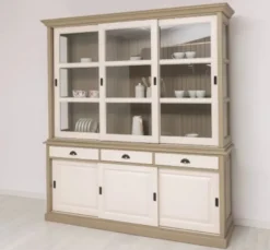 Casa Padrino Sideboard im Landhausstil mit 3 Schiebetüren, 206 x 53 x 219 cm