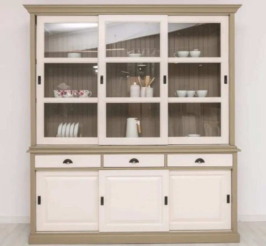 Casa Padrino Sideboard im Landhausstil mit 3 Schiebetüren, 206 x 53 x 219 cm