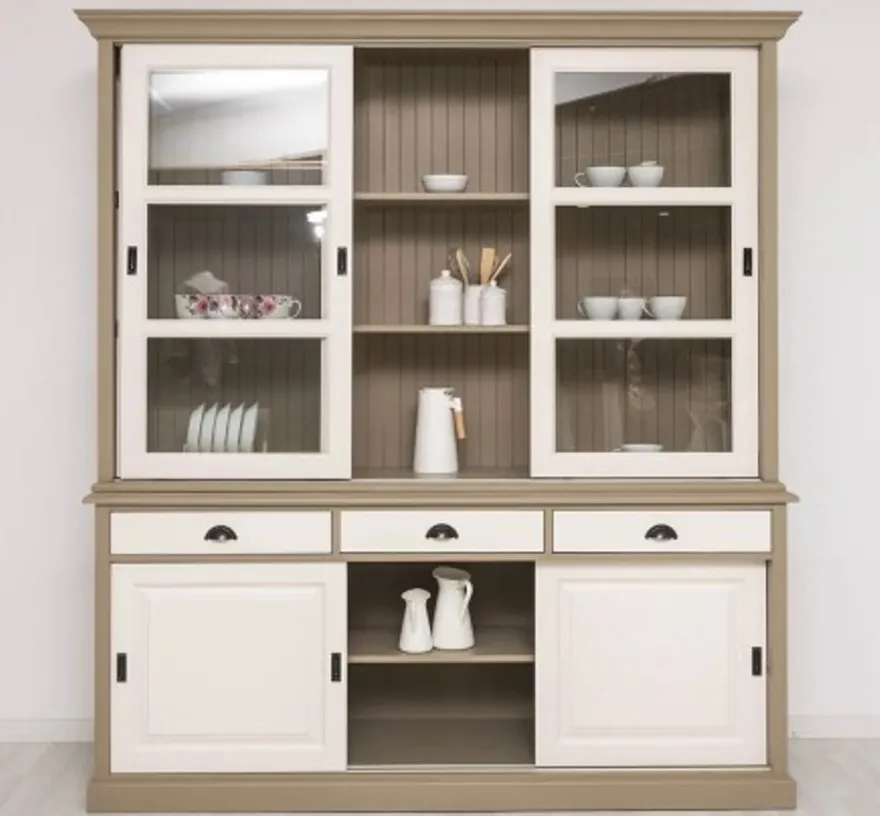 Casa Padrino Sideboard im Landhausstil mit 3 Schiebetüren, 206 x 53 x 219 cm
