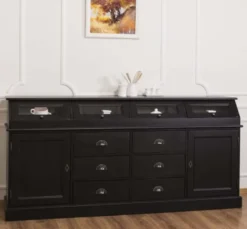 Casa Padrino Sideboard im Landhausstil mit 2 Türen und 6 Schubladen, 208 x 50 x 100 cm