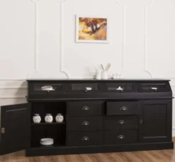 Casa Padrino Sideboard im Landhausstil mit 2 Türen und 6 Schubladen, 208 x 50 x 100 cm