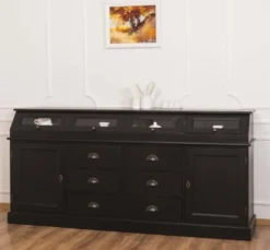 Casa Padrino Sideboard im Landhausstil mit 2 Türen und 6 Schubladen, 208 x 50 x 100 cm