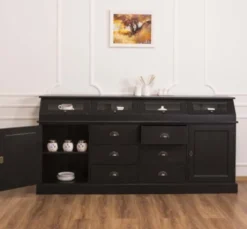 Casa Padrino Sideboard im Landhausstil mit 2 Türen und 6 Schubladen, 208 x 50 x 100 cm