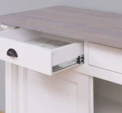 Casa Padrino Sideboard im Landhausstil mit 2 Türen, 2 Schubladen und Eichenholzplatte, 116 x 51 x 90 cm