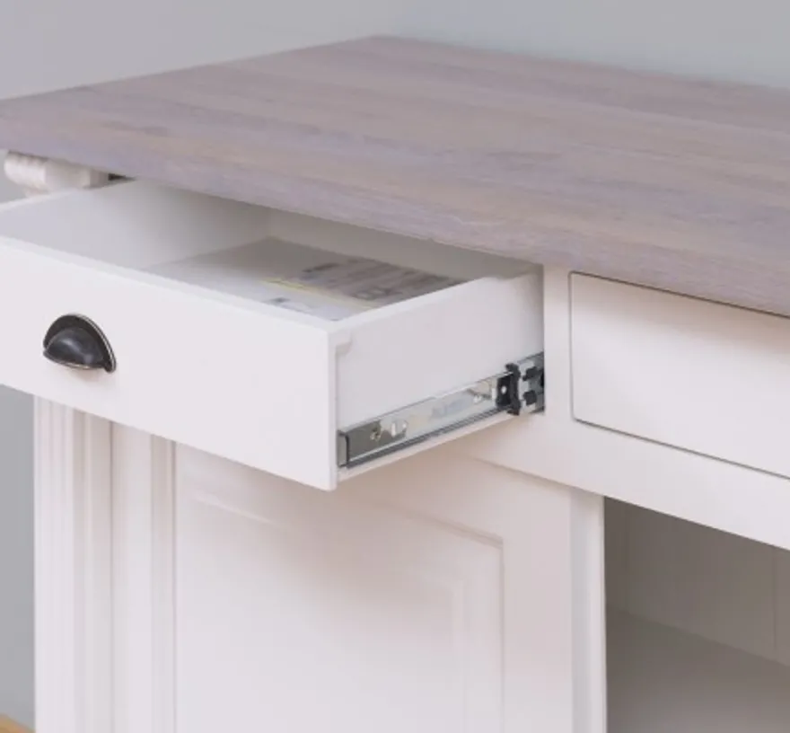 Casa Padrino Sideboard im Landhausstil mit 2 Türen, 2 Schubladen und Eichenholzplatte, 116 x 51 x 90 cm
