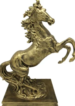 Casa Padrino Skulptur Wildes Pferd Gold H 45 x 35 x 20 cm - Figur Dekoration Barock
