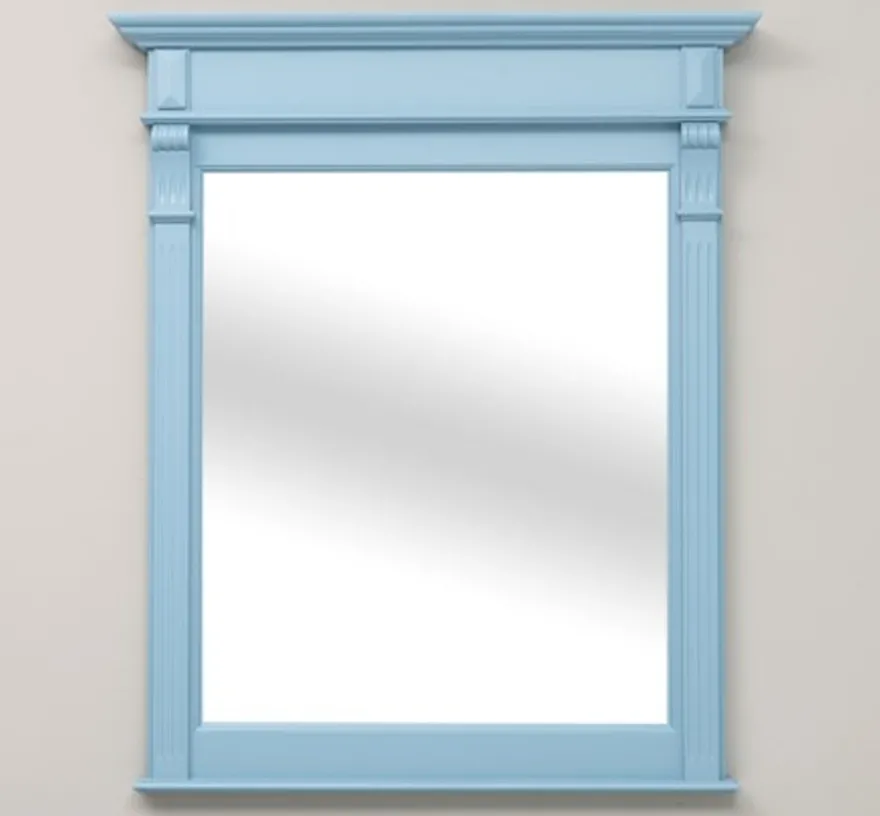Casa Padrino Spiegel im Landhausstil Himmelblau, 93 x 10 x 111 cm