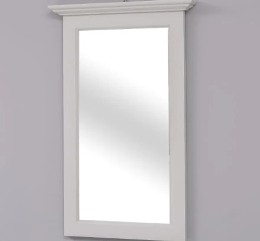 Casa Padrino Spiegel im Landhausstil Nebelblau, 65 x 8 x 100 cm