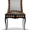 Casa Padrino Spiegelkonsole mit 2 Schubladen, Schwarz / Rot / Beige, 90 x 40 x H. 200 cm - Limited Edition