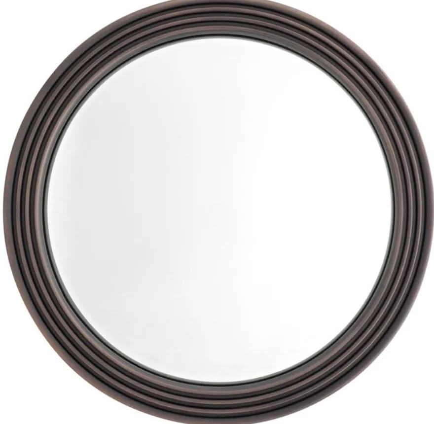 Casa Padrino Spiegel / Konvexspiegel Bronze Ø 35 cm - Luxus Kollektion