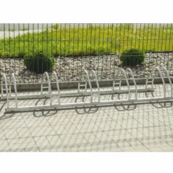 Casa Padrino Stahl Fahrradständer Silber 170 cm - Metall Fahrradständer - Stadt & Park Equipment
