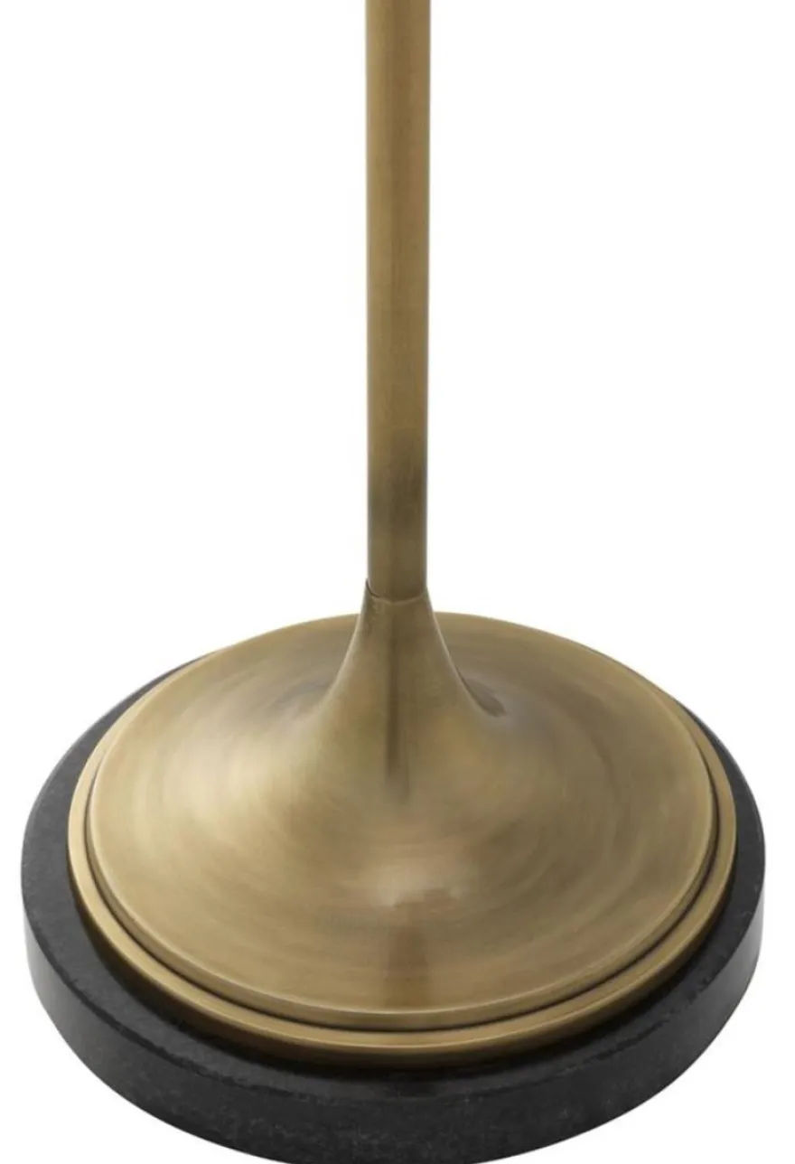 Casa Padrino Stehleuchte Antik Messing / Schwarz Ø 32 x H. 140 cm - Luxus Möbel