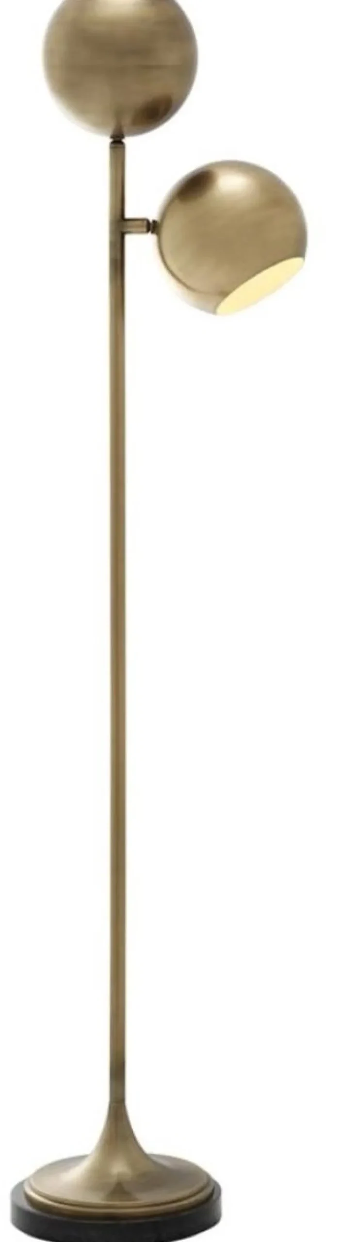 Casa Padrino Stehleuchte Antik Messing / Schwarz Ø 32 x H. 140 cm - Luxus Möbel
