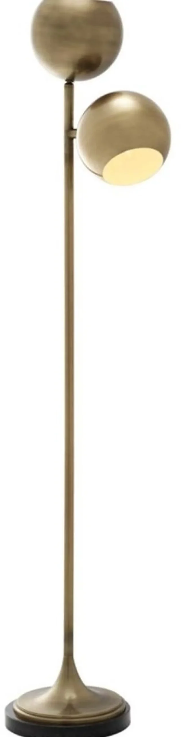 Casa Padrino Stehleuchte Antik Messing / Schwarz Ø 32 x H. 140 cm - Luxus Möbel