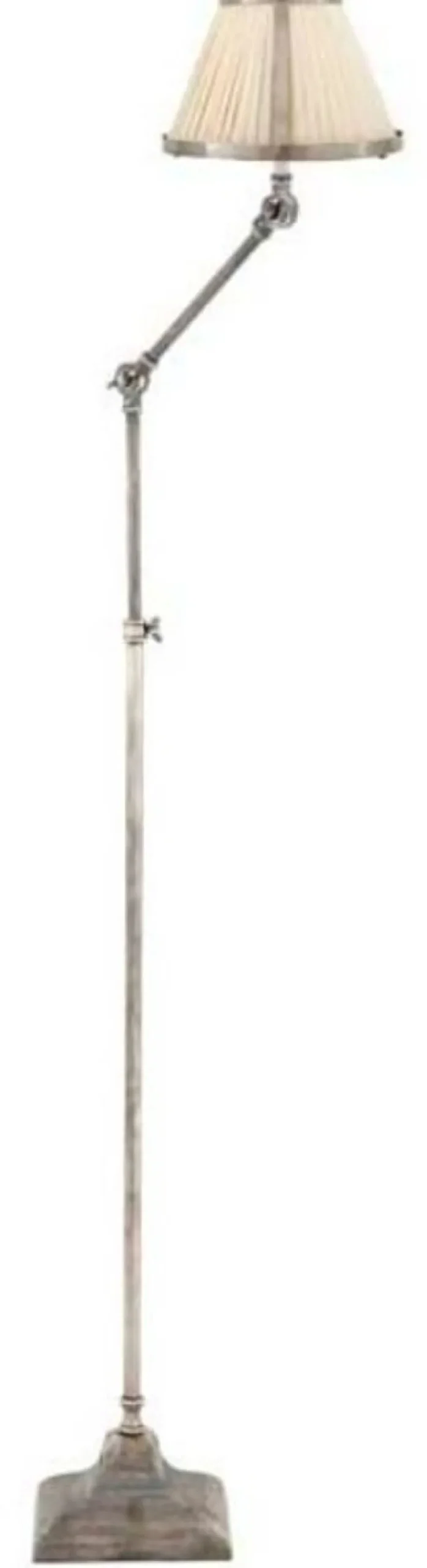 Casa Padrino Stehleuchte vintage silber mit 2 Lampenschirmen - Limited Edition