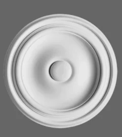 Casa Padrino Stuck Rosette 26 x 26 cm Deckenstuck Deckenrosette Wand- und Deckenrosette aus PU-Hartschaum Weiß