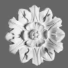 Casa Padrino Stuckrosette 19.5 x 19.5 cm in Weiß, Deckenrosette aus feinem PU-Hartschaum im Barock und Jugendstil